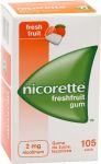 Nicorette FreshFruit Gum gumy do żucia 2mg 105 sztuk